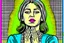 Placeholder: Vintage pop art style of a jewish woman from the torah praying to god