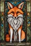 Placeholder: Fox, glass window art, fairy,beautiful, perfect tail, fairy fox,