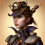 Placeholder: steampunk person searching