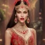 Placeholder: pltn style, beautiful woman, red, jeweled veil, tall, slender, long hair, smooth, flawless skin, deep, mysterious eyes, red gown, intricate beading, sparkling jewels, diamonds, rubies, regal, dignified, graceful, fluid, ethereal quality, light steps, roses, jasmine scent, shimmering light, spirit, hope, joy, mortal, extraordinary beauty, charm, mystery, legend, fascination, cute big circular reflective eyes, Pixar render, unreal engine cinematic smooth, intricate detail