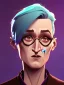 Placeholder: Portrait of a 30 year old strange gay wizard like Meryl Streep