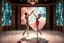 Placeholder: ballerian couple perform in a very luxury ballet stage with animating lights and background