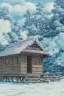 Placeholder: Masterpiece, Clear sky, 1cabin, woods, maunten, snowy,