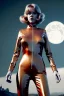 Placeholder: Ultra Realistic retro sci-fi portrait New York image from 1960, space ship, sweet young Jane Fonda, tight latex suit, weapon, fighting stance, soft color, highly detailed, unreal engine 5, ray tracing, RTX, lumen lighting, ultra detail, volumetric lighting, 3d, finely drawn, high definition, high resolution.