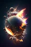 Placeholder: Planetas em explosão