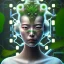 Placeholder: [ORIGINAL IMAGE] closeup portrait of biopunk asian female floral cyborg, cyberpunk face made of plants. By Piero della Francesca --ar 2:3 --test --creative