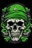 Placeholder: skull and cross bones. green bandana. Represent st patrics day