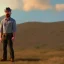 Placeholder: Walter white, 8k, realistic face, with a fedora,sunset background,ripped