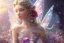 Placeholder: one very little beautiful fairy on a big crystal subtle flower in a galactic ambiance, transparent petals, delicate colors, in the foreground, full of details, smooth, bright sunshine，soft light atmosphere, light effect，vaporwave colorful, concept art, smooth, extremely sharp detail, finely tuned detail, ultra high definition, 8 k, unreal engine 5, ultra sharp focus