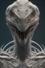 Placeholder: dinosaur alien, head, evil, 8k, finely detailed, photo realistic, HR Giger style