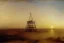 Placeholder: oil rig in the desert painted by william turner