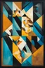 Placeholder: spiritual ignition point where energy is born; Analytic Cubism; Georges Braque; neo-surrealistic optical art
