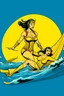 Placeholder: Yellow, wonder woman, swimming, top gun