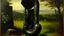 Placeholder: A black shadow tuba painted by George Inness