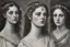 Placeholder: It's not that Circe's sisters were ugly, no. It was just that everything about them contrasted strangely with each other. Individually, each feature in the sisters' appearance was beautiful in itself—their large eyes, for example, could have stunned if they belonged to any other woman. But at the same time, everything about them was "too much" — the hair seemed too black, like clumps of impenetrable darkness, and combined with parchment-white skin and blood-red lips created an absurd, shocking i