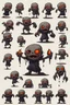 Placeholder: cute undead soul sprite sheet for animation (idle, run, jump movement)