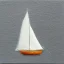 Placeholder: tiny oil painting of tiny sailboat, plain white background, solid white background, tiny white canvas, tiny white frame, melancholy, tender, moody, vintage, delicate arrangement, beautiful composition, etsy, aesthetic layout, plain solid white background