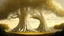 Placeholder: Valinor, tolkien, two giant trees, one giant golden tree, one giant silver tree,