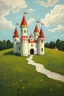 Placeholder: Ice Cream Castles in the Summertime; in the style of Edvard Munch