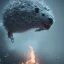 Placeholder: All Black Feild mouse, white smoke, dark, high definition, ultra 8 k, volumetric lighting, blue fire, fog