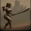 Placeholder: franz frazetta style,battle axe