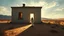 Placeholder: Fachada de casa solitaria en un paisaje árido, una mujer en el umbral detenida entre luz y sombra, arquitectura como protagonista emocional, estilo óleo con contraste cinematográfico