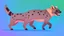 Placeholder: Cute chibi hyena dog chasing its own tail, cartoony, colorful, exaggerated, simplified, adorable