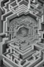 Placeholder: hexagon chrome labyrinth featuring demilich in the style of escher, 8k, trending art