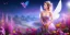 Placeholder: bright fairy, beautiful portrait, flowery landscape