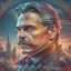 Placeholder: Best quality, masterpiece, ultra high definition,Futuristic, cyberpunk, Friedrich Nietzsche,Comic style