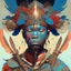 Placeholder: portrait of warrior africa by james jean