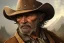 Placeholder: old RUGED cowboy face mountain