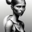 Placeholder: #Digital 2D #Fantasy #Illustration #Portraits #portrait #semirealism #semirealistic #semirealisticportrait #illustration #gulakova-viktoria #monocromatic #monochrome #monocrome art #monochrome portrait #black and white #girl #ponytail #look