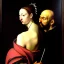 Placeholder: portrait of a male and a beatiful female Caravaggio style