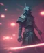 Placeholder: samurai, mdjrny-v4 style, neon, cyberpunk, armor, dystopia, night, photorealistic