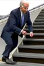 Placeholder: biden stumbling down the steps to air force one dressed as dumbledore from Harry Potter