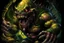 Placeholder: High_Quality_Art Digital Painting of Science experiment Horror Monster abomination creature by Richard Corben, Todd Schorr, T-Shirt Design, Black Background,