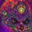 Placeholder: a ((centered)) ((((symetric)))) portrait of a psychedelic owl figure by naoto hattori, android jones and chris dyer, deep bold colors, galactic entity, depth of field, beautiful painting,, octane render, portal, 8 k, detailed vector, trending on artstation, cgisociety, wow!!!!!!!!!!