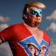 Placeholder: realistic image of donald trump as a mexican wrestling fighter posing, Mexican eyes wrestling mask, red and blue breeches, retro style, 80s, vibrant color, highly detailed, sky background, concept art, unreal engine 5, god rays, ray tracing, RTX, lumen lighting, ultra detail, volumetric lighting, 3d, finely drawn, high definition, high resolution.