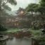 Placeholder: rainy asian landscape