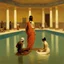 Placeholder: Jean-Leon Gerome: Pool in Harem (1875) Canvas Gallery Wrapped or Framed Giclee Wall Art Print (D6050)