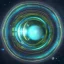 Placeholder: cosmos, metallic sky stars, sky blue light, blue light, green moons with neon rings, 8k resolution, detail