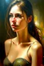 Placeholder: Oil painting breast girl