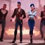 Placeholder: a realistic photo of a 1950s Greaser rockabilly band