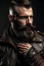 Placeholder: Masculine leather man with beard