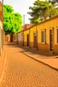 Placeholder: Sudan, muslim country, streets and brick homes, no people