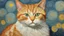 Placeholder: Portrait of a cat by Van Gogh