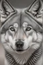 Placeholder: adorable, simple grey wolf