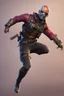 Placeholder: Create a picture of deadshot falling from the skye to a pit animated like fortnite