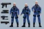 Placeholder: Mike Pence as G.I. Joe Toy Doll With a pistol space force Commander Blue fabric uniform, black Moonboot in a clear packaging